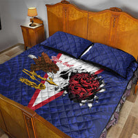 American Samoa Heart Tribal Personalized Quilt Bed Set Polynesian Patterns
