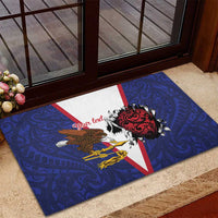 American Samoa Heart Tribal Personalized Rubber Doormat Polynesian Patterns LT9 - Polynesian Pride