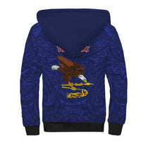 American Samoa Heart Tribal Personalized Sherpa Hoodie Polynesian Patterns