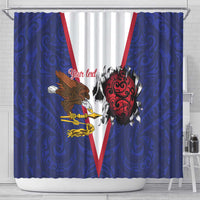 American Samoa Heart Tribal Personalized Shower Curtain Polynesian Patterns