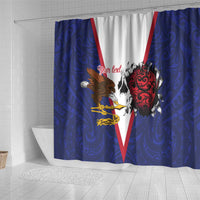 American Samoa Heart Tribal Personalized Shower Curtain Polynesian Patterns