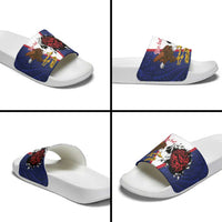 American Samoa Heart Tribal Personalized Slide Sandals Polynesian Patterns LT9 - Polynesian Pride