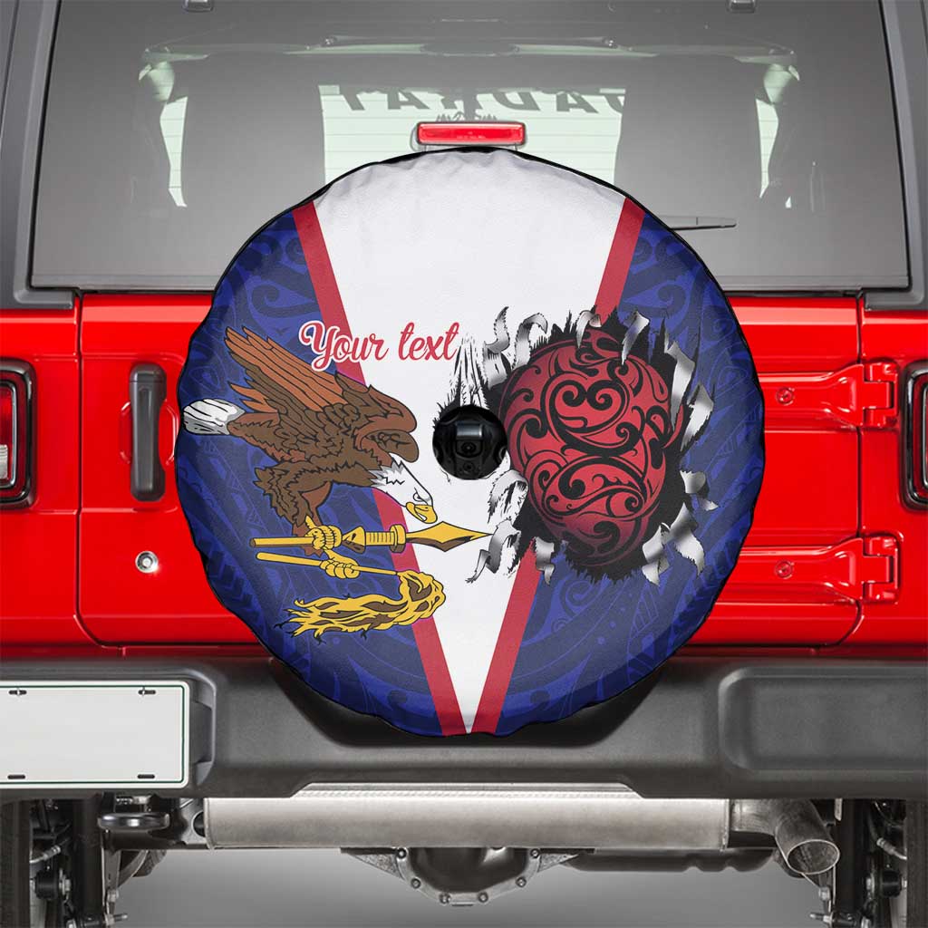 American Samoa Heart Tribal Personalized Spare Tire Cover Polynesian Patterns LT9 - Polynesian Pride