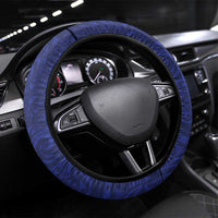 American Samoa Heart Tribal Steering Wheel Cover Polynesian Patterns LT9 Universal Fit Blue - Polynesian Pride