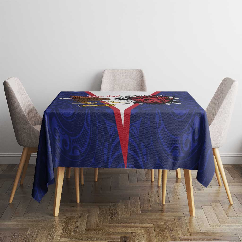 American Samoa Heart Tribal Personalized Tablecloth Polynesian Patterns LT9 - Polynesian Pride