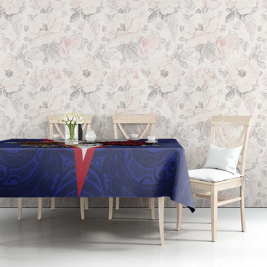 American Samoa Heart Tribal Personalized Tablecloth Polynesian Patterns LT9 - Polynesian Pride