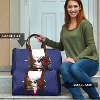 American Samoa Heart Tribal Personalized Travel Bag Polynesian Patterns