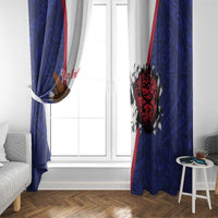 American Samoa Heart Tribal Personalized Window Curtain Polynesian Patterns LT9 - Polynesian Pride