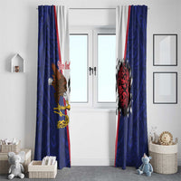 American Samoa Heart Tribal Personalized Window Curtain Polynesian Patterns LT9 - Polynesian Pride