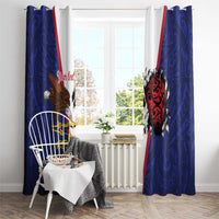 American Samoa Heart Tribal Personalized Window Curtain Polynesian Patterns LT9 - Polynesian Pride