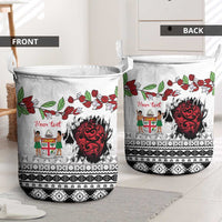 Fiji Heart Tribal Personalised Laundry Basket Polynesian Patterns