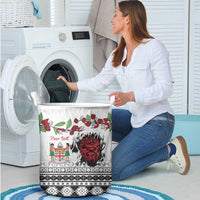 Fiji Heart Tribal Personalised Laundry Basket Polynesian Patterns
