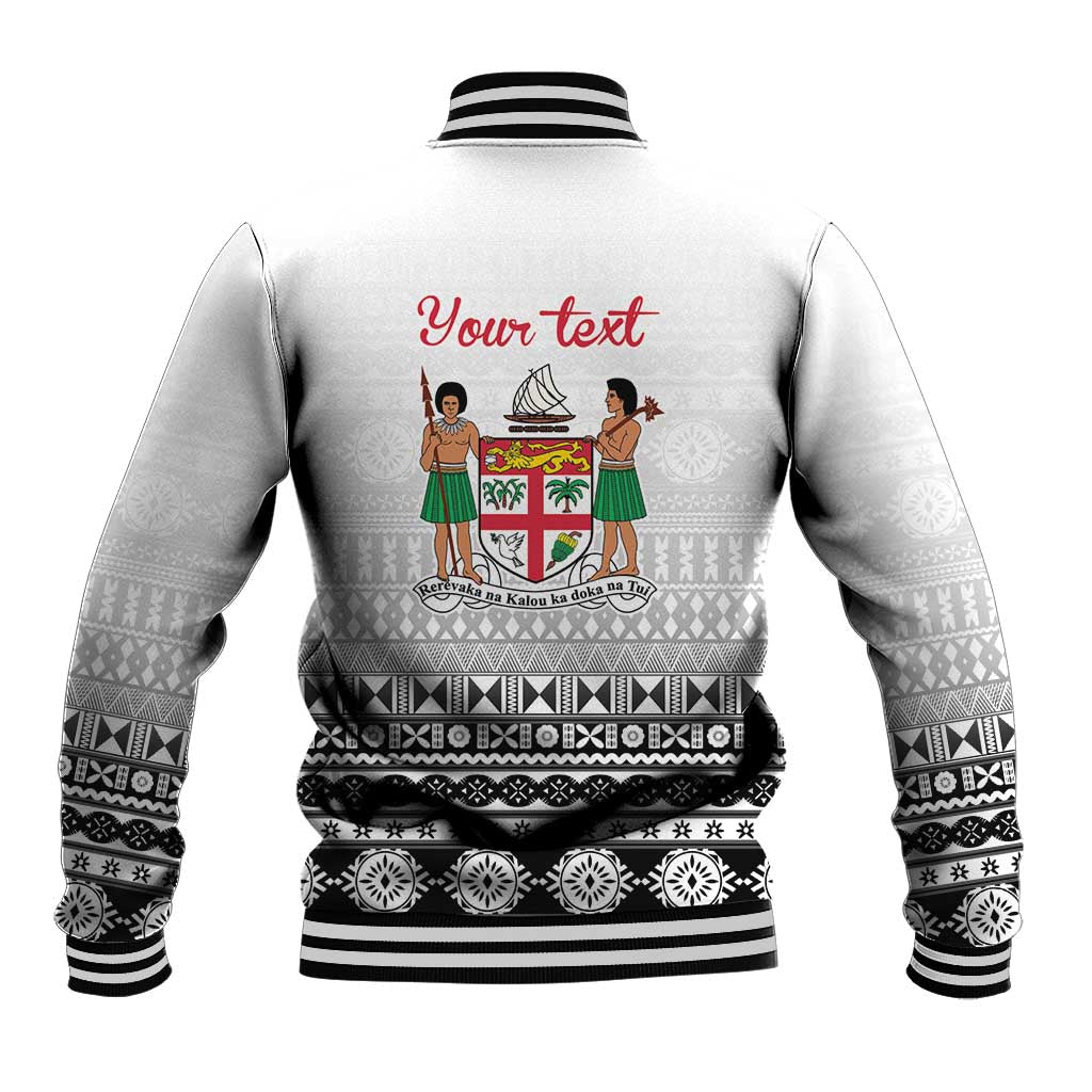 Fiji Heart Tribal Personalised Baseball Jacket Polynesian Patterns