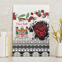 Fiji Heart Tribal Personalised Canvas Wall Art Polynesian Patterns