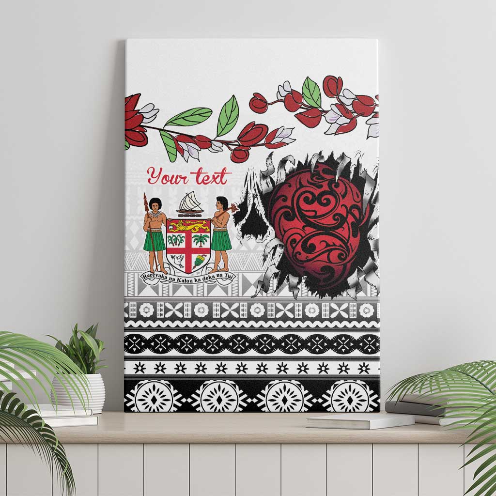 Fiji Heart Tribal Personalised Canvas Wall Art Polynesian Patterns