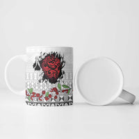 Fiji Heart Tribal Personalised Ceramic Mug Polynesian Patterns