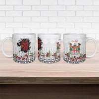 Fiji Heart Tribal Personalised Ceramic Mug Polynesian Patterns