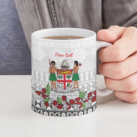 Fiji Heart Tribal Personalised Ceramic Mug Polynesian Patterns