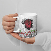 Fiji Heart Tribal Personalised Ceramic Mug Polynesian Patterns