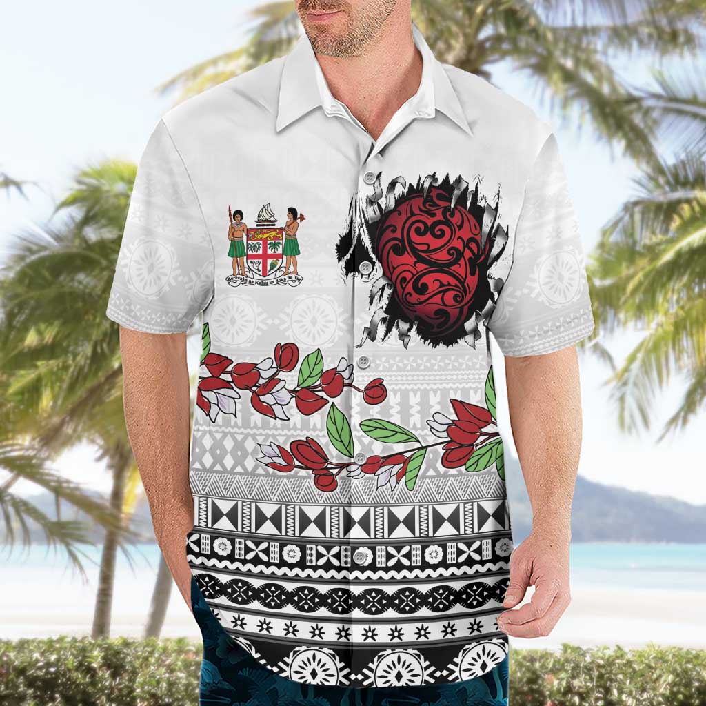 Fiji Heart Tribal Personalised Hawaiian Shirt Polynesian Patterns