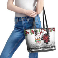 Fiji Heart Tribal Personalised Leather Tote Bag Polynesian Patterns
