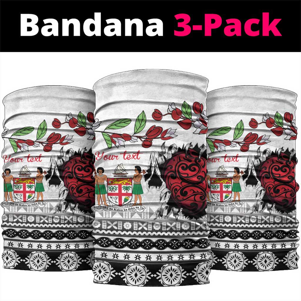 Fiji Heart Tribal Personalised Neck Gaiter Polynesian Patterns