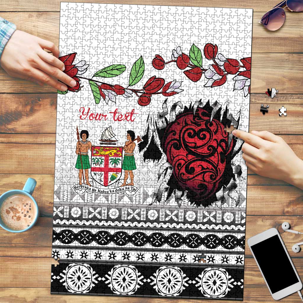 Fiji Heart Tribal Personalised Puzzle Polynesian Patterns