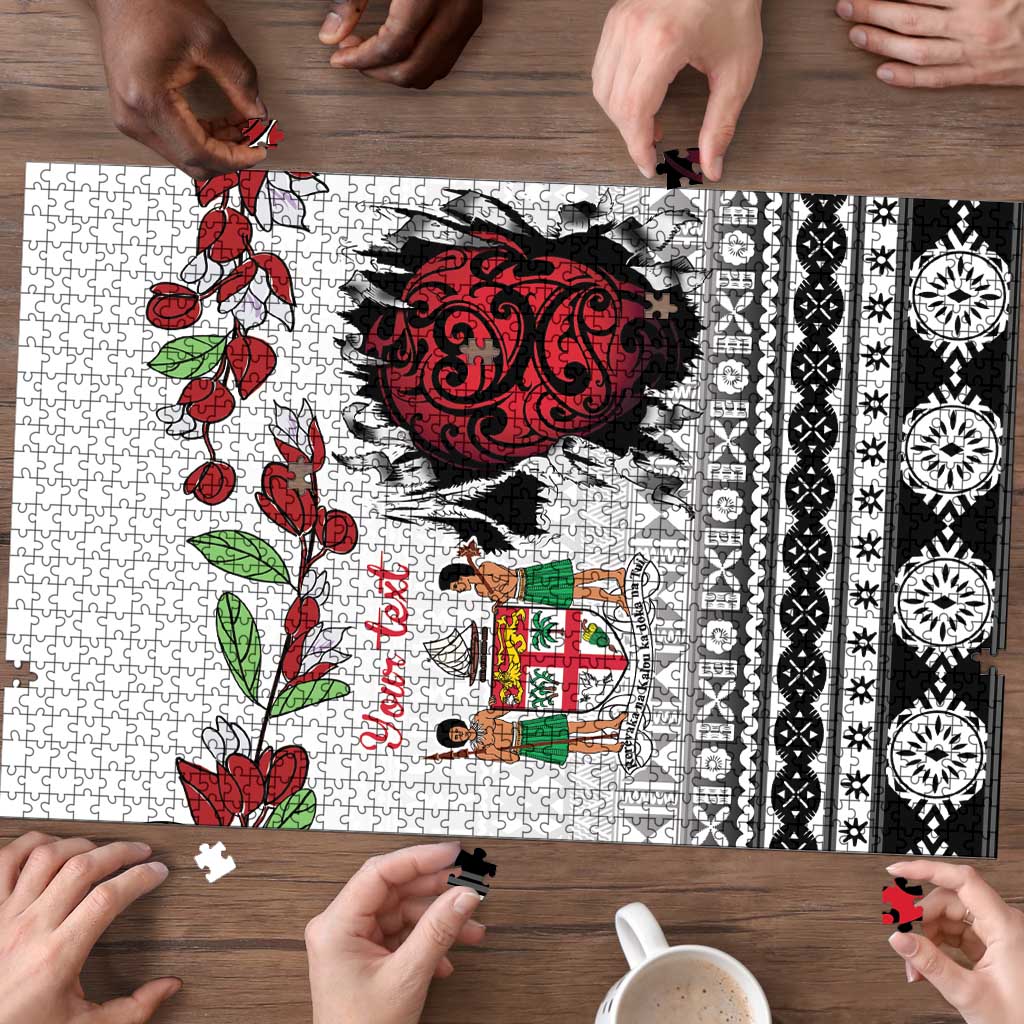 Fiji Heart Tribal Personalised Puzzle Polynesian Patterns