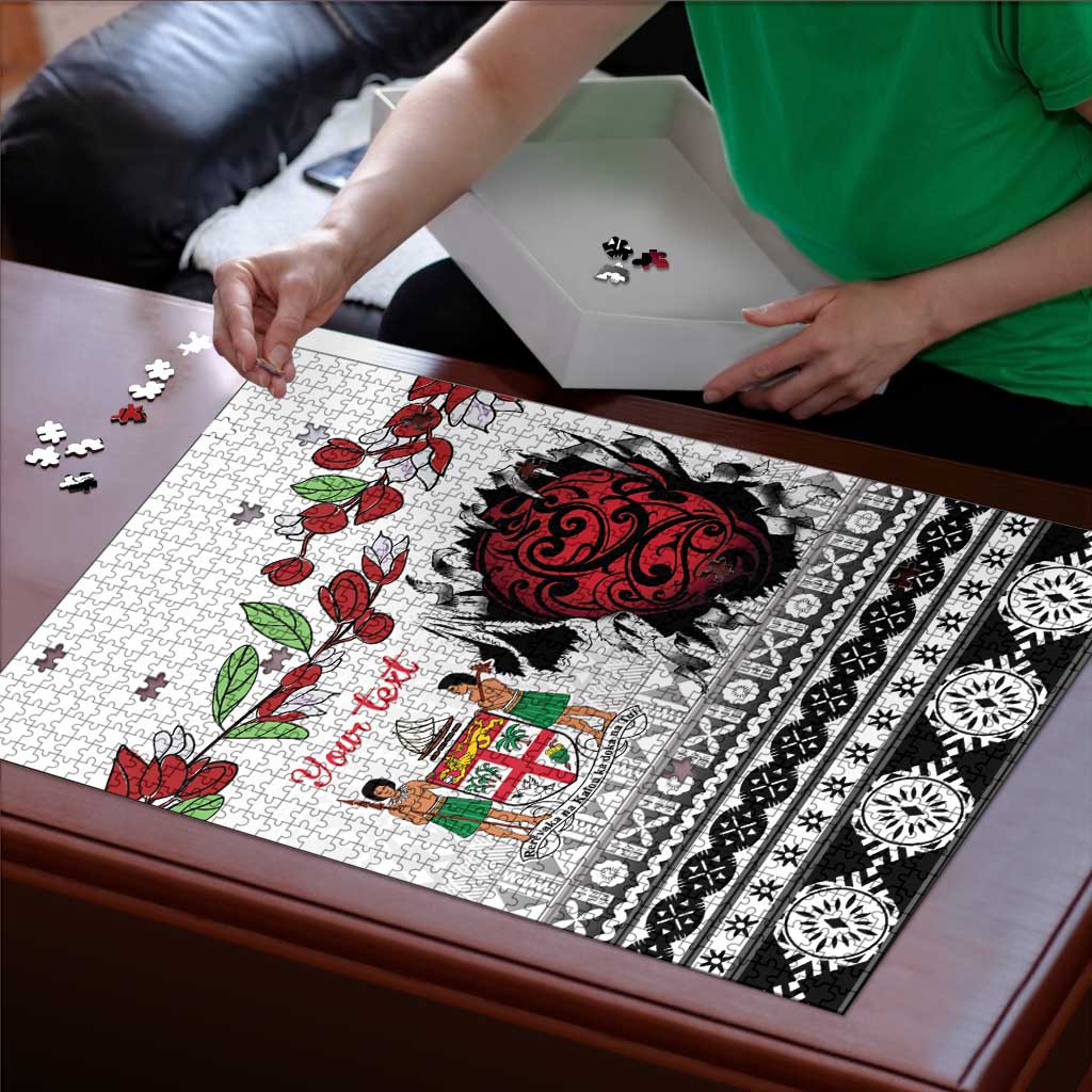 Fiji Heart Tribal Personalised Puzzle Polynesian Patterns