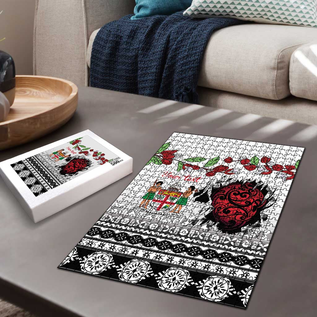 Fiji Heart Tribal Personalised Puzzle Polynesian Patterns