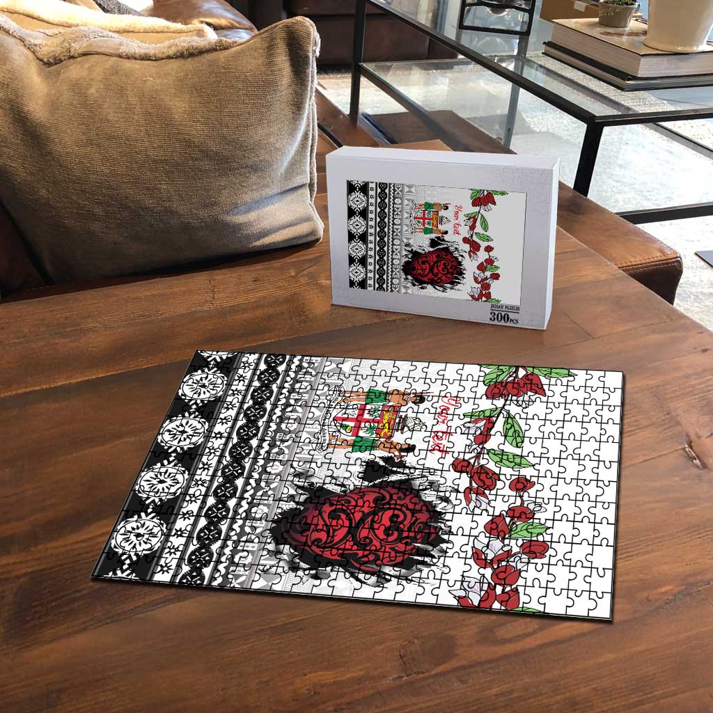 Fiji Heart Tribal Personalised Puzzle Polynesian Patterns