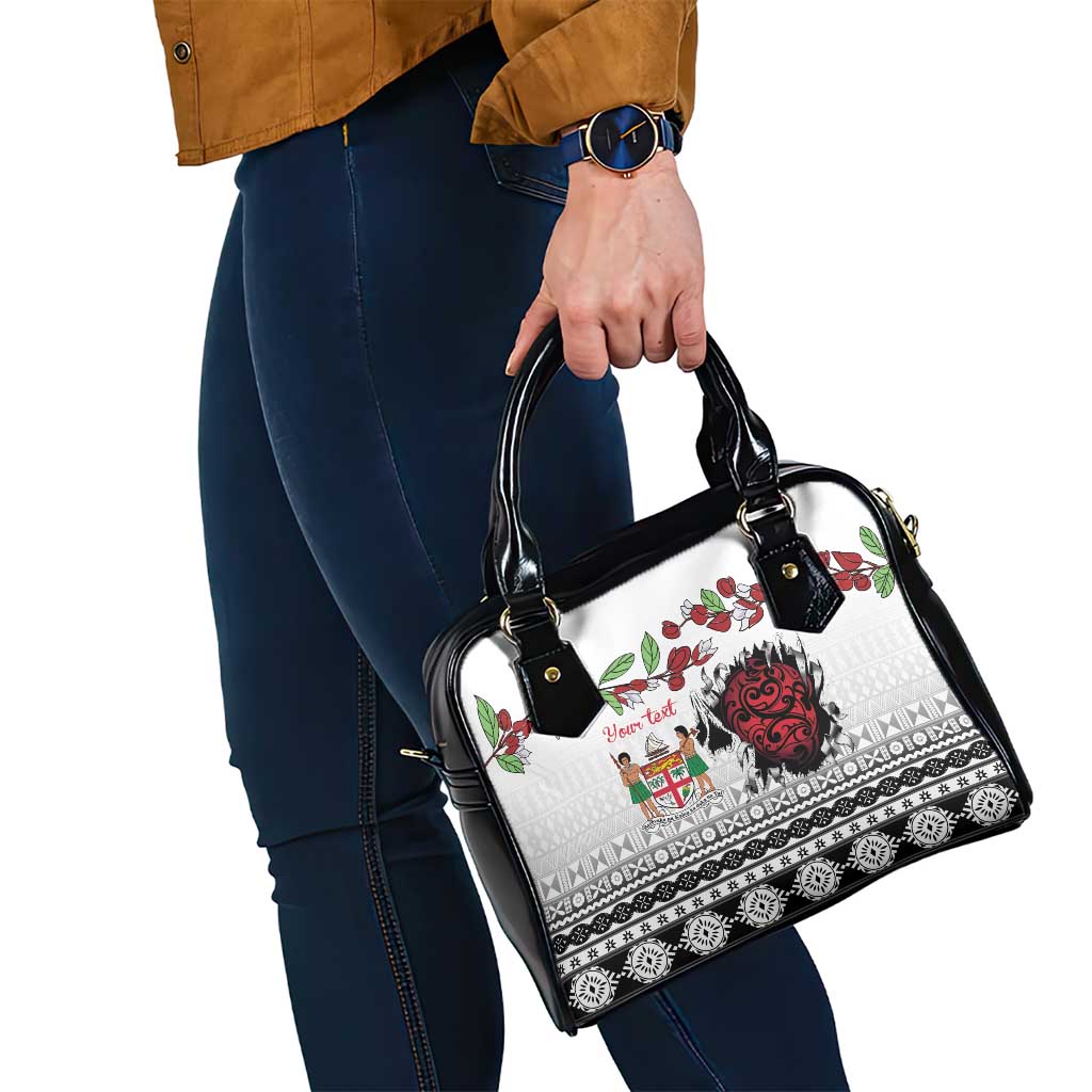 Fiji Heart Tribal Personalised Shoulder Handbag Polynesian Patterns LT9 - Polynesian Pride