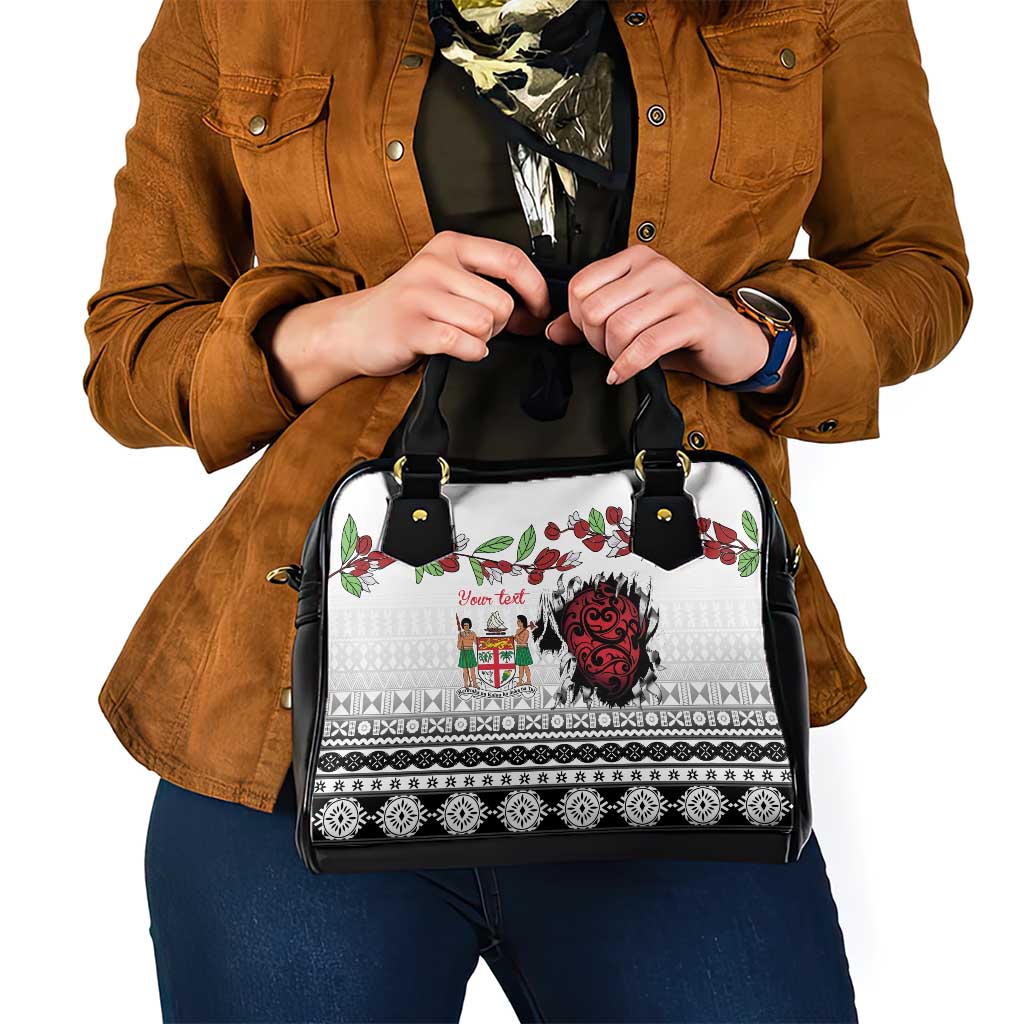 Fiji Heart Tribal Personalised Shoulder Handbag Polynesian Patterns LT9 - Polynesian Pride