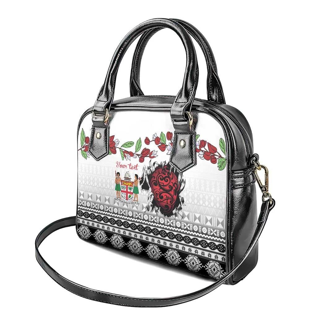 Fiji Heart Tribal Personalised Shoulder Handbag Polynesian Patterns LT9 - Polynesian Pride