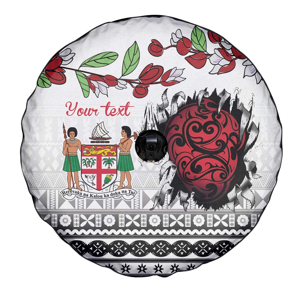 Fiji Heart Tribal Personalised Spare Tire Cover Polynesian Patterns