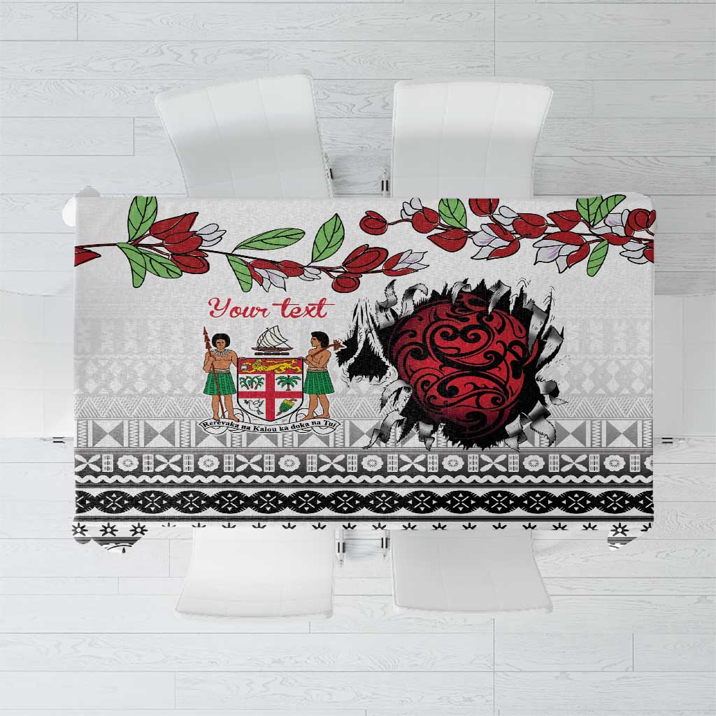 Fiji Heart Tribal Personalised Tablecloth Polynesian Patterns