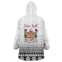 Fiji Heart Tribal Personalised Wearable Blanket Hoodie Polynesian Patterns