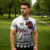 Fiji Heart Tribal Personalised Zipper Polo Shirt Polynesian Patterns