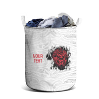 New Zealand Maori Heart Tribal Personalised Laundry Basket Polynesian Patterns
