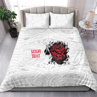 New Zealand Maori Heart Tribal Personalised Bedding Set Polynesian Patterns