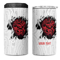 New Zealand Maori Heart Tribal Personalised 4 in 1 Can Cooler Tumbler Polynesian Patterns LT9 One Size: 16 oz White - Polynesian Pride