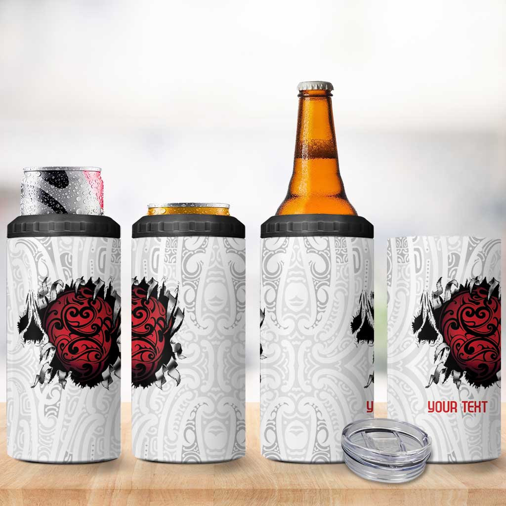 New Zealand Maori Heart Tribal Personalised 4 in 1 Can Cooler Tumbler Polynesian Patterns LT9 - Polynesian Pride