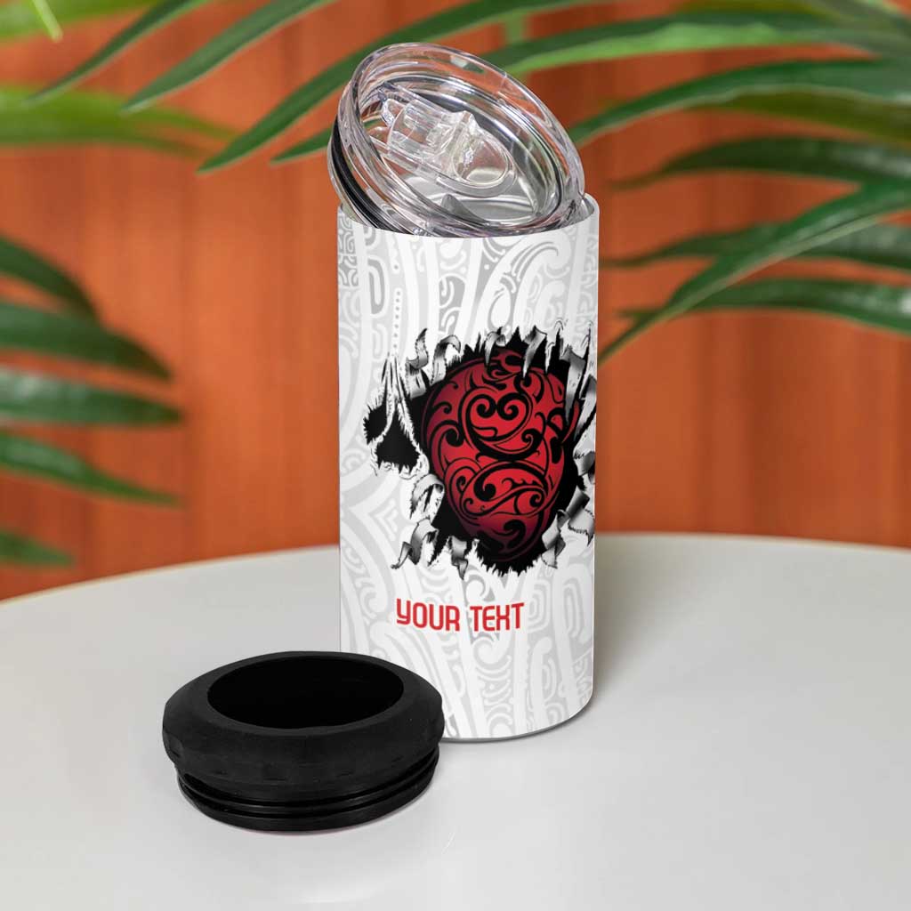 New Zealand Maori Heart Tribal Personalised 4 in 1 Can Cooler Tumbler Polynesian Patterns LT9 - Polynesian Pride