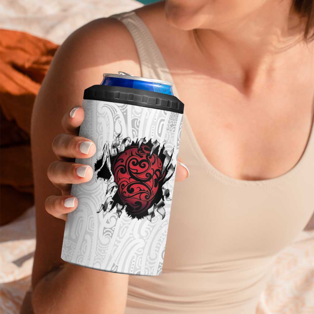 New Zealand Maori Heart Tribal Personalised 4 in 1 Can Cooler Tumbler Polynesian Patterns LT9 - Polynesian Pride