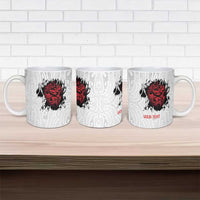 New Zealand Maori Heart Tribal Personalised Ceramic Mug Polynesian Patterns