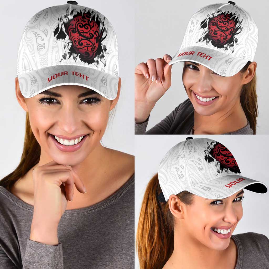 New Zealand Maori Heart Tribal Personalised Classic Cap Polynesian Patterns LT9 - Polynesian Pride