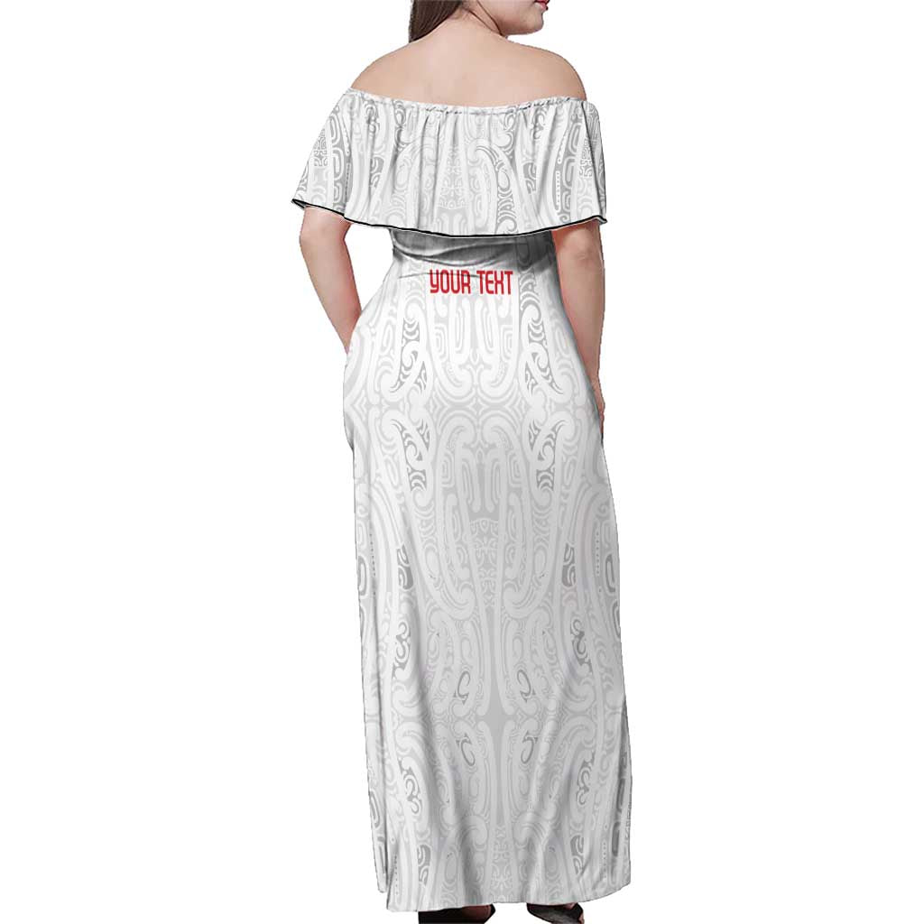 New Zealand Maori Heart Tribal Personalised Family Matching Off Shoulder Maxi Dress and Hawaiian Shirt Polynesian Patterns LT9 - Polynesian Pride
