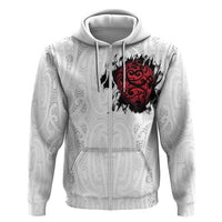 New Zealand Maori Heart Tribal Personalised Hoodie Polynesian Patterns
