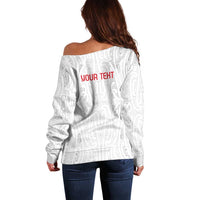 New Zealand Maori Heart Tribal Personalised Off Shoulder Sweater Polynesian Patterns LT9 - Polynesian Pride