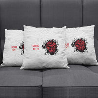 New Zealand Maori Heart Tribal Personalised Pillow Cover Polynesian Patterns